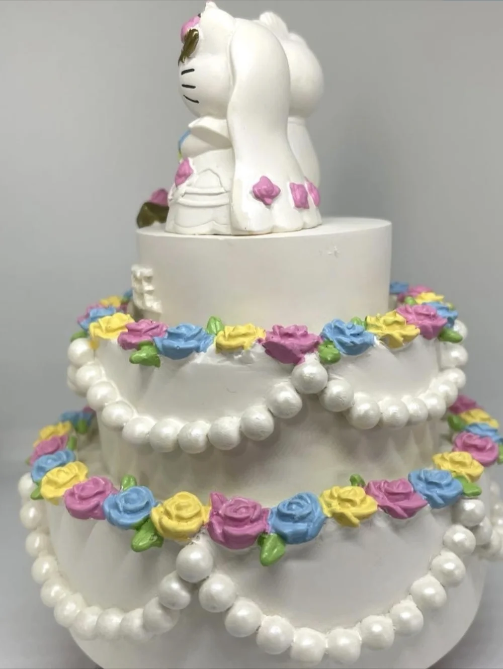 Sanrio Hello Kitty Bridal Cake Topper Figurines Music Decoration Vtg Rare